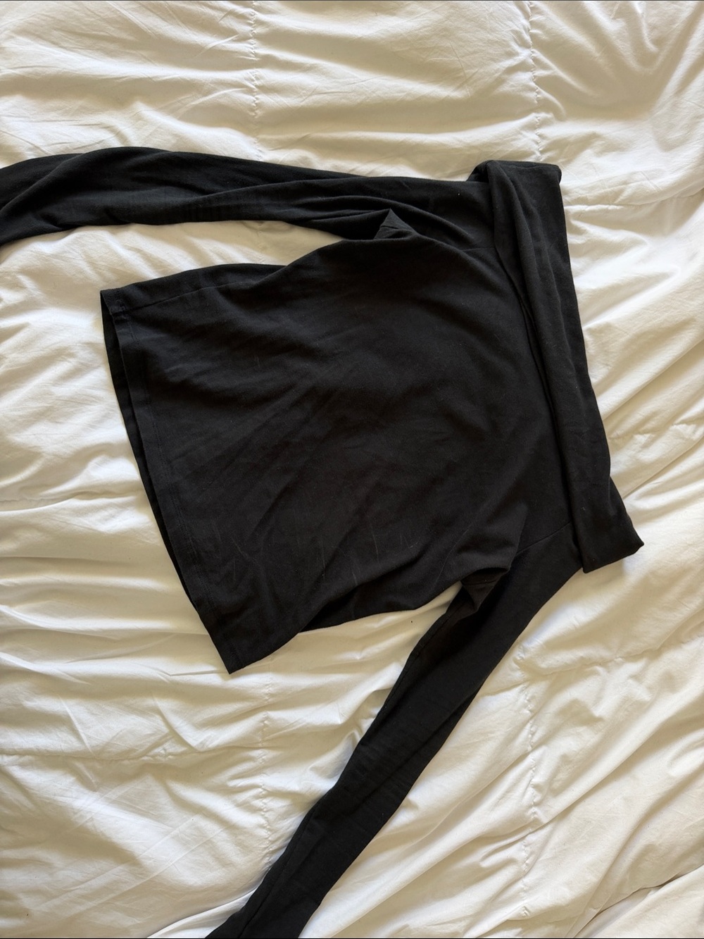 brandy melville long sleeve fold over black top